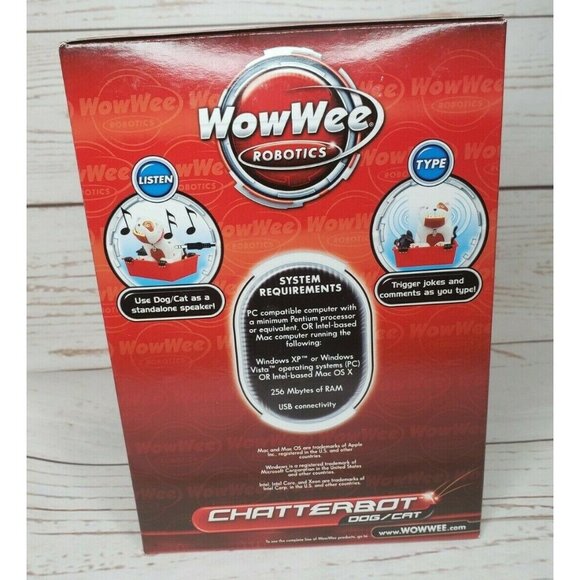 WoW Wee Robotics Chatterbot Cat and Dog Animated Desktop Stand Alone Speaker Des - Picture 11 of 12